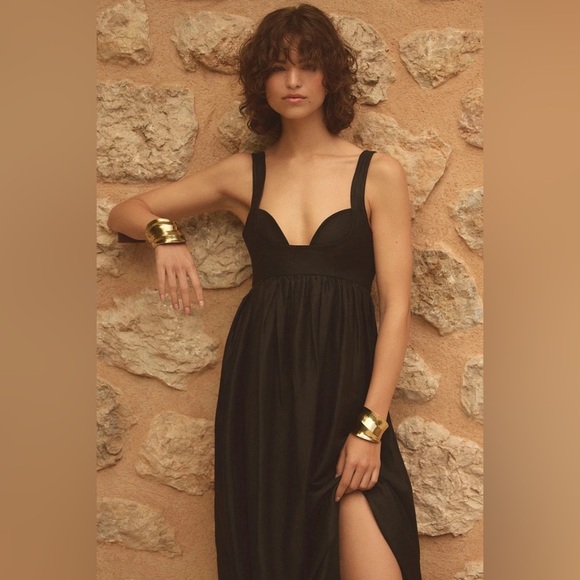 ACLER NWT Sandgate Black Midi Dress 2 - Picture 3 of 12